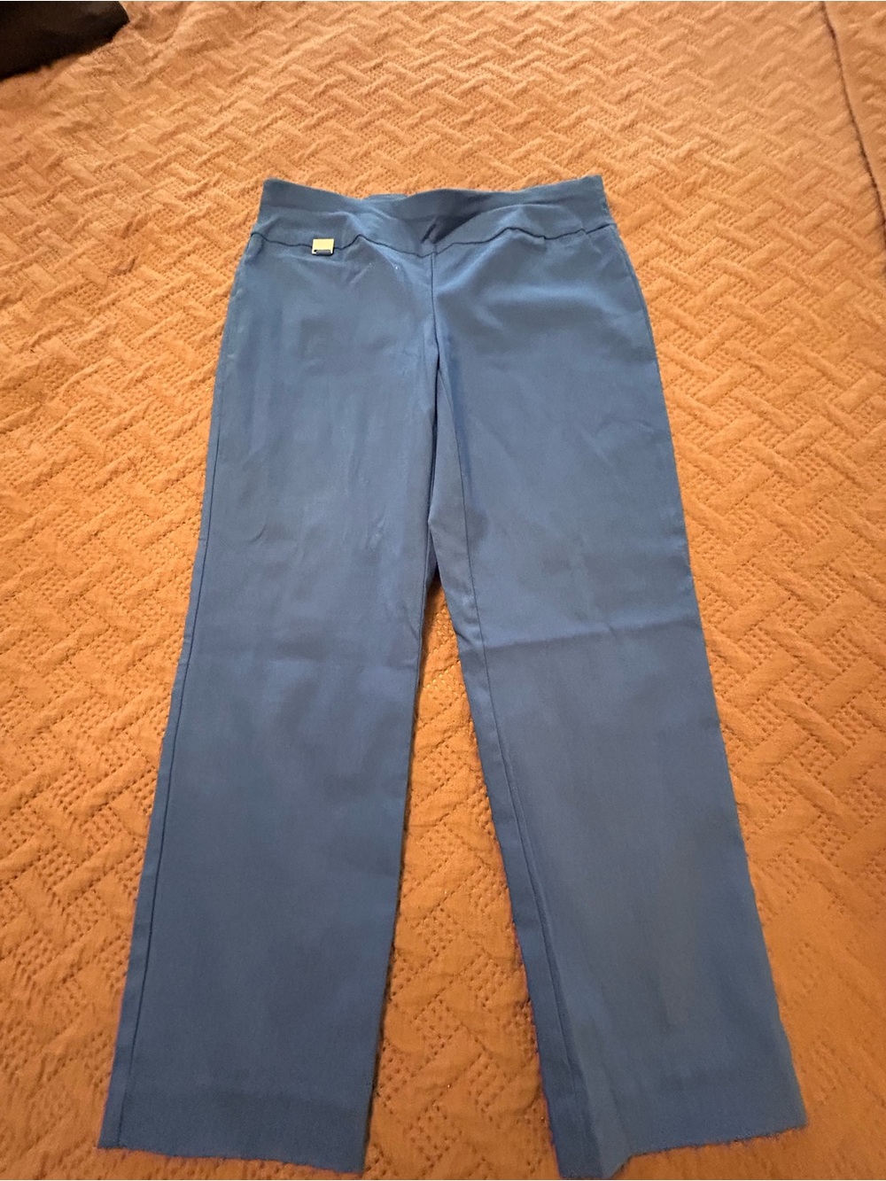 Alfani Blue Ankle-Length Straight CAPRI Pants